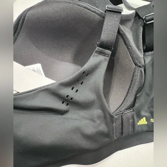 NWT ADIDAS by STELLA McCARTNEY TruePace Sports Bra High Support Black XLDD - Picture 10 of 16